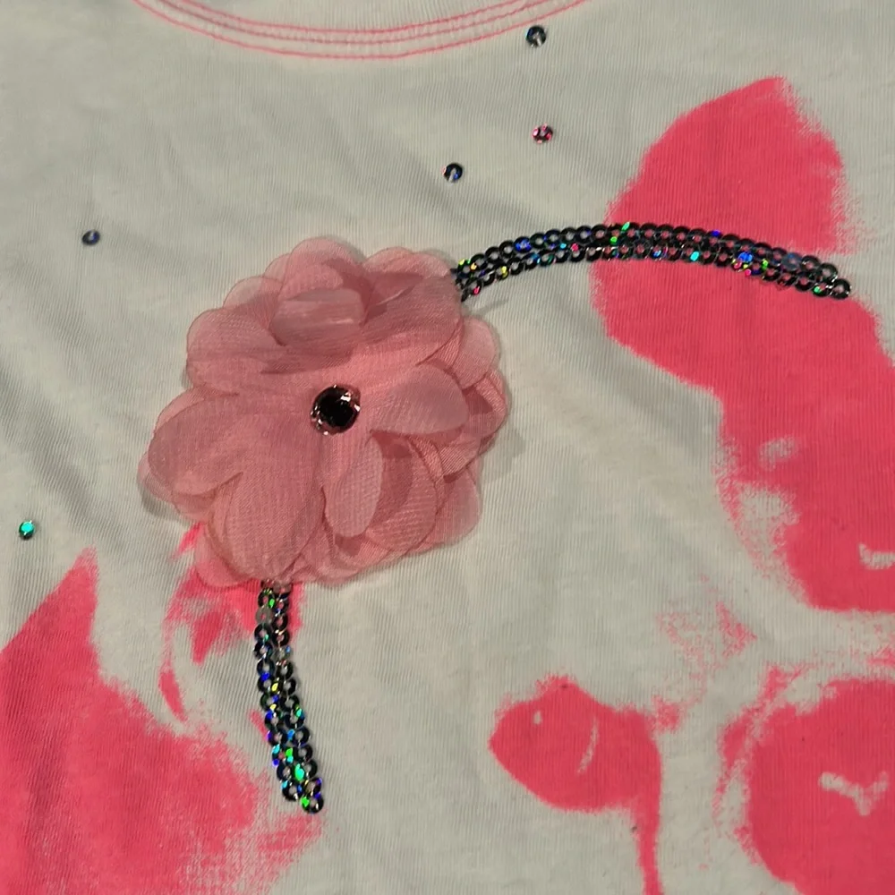 NWT Justice Pink White Bulldog Almost Too Cute Long Sleeve Top Size 16 - Picture 9 of 13
